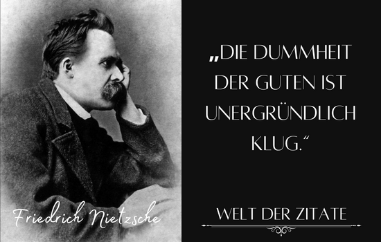 Inspirierende Friedrich Nietzsche Zitat über Dummheit der Menschen