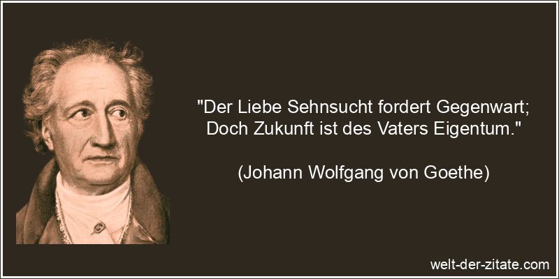 Johann Wolfgang von Goethe Zitat Liebe, Sehnsucht: Der Liebe