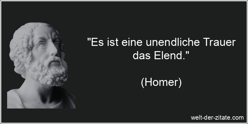 Homer Zitat Trauer: Es ist eine unendliche Trauer das Elend.