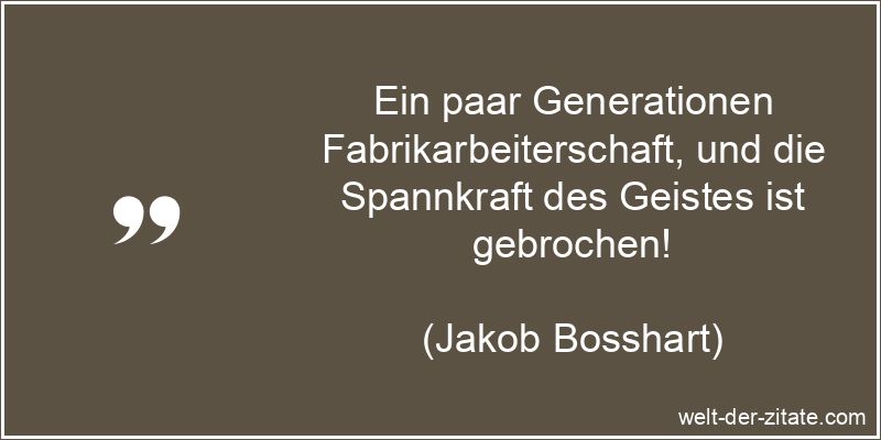 Jakob Bosshart Zitat Geist: Ein paar Generationen