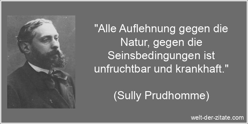 Sully Prudhomme Zitat Sein und Nichtsein: Alle Auflehnung gegen die