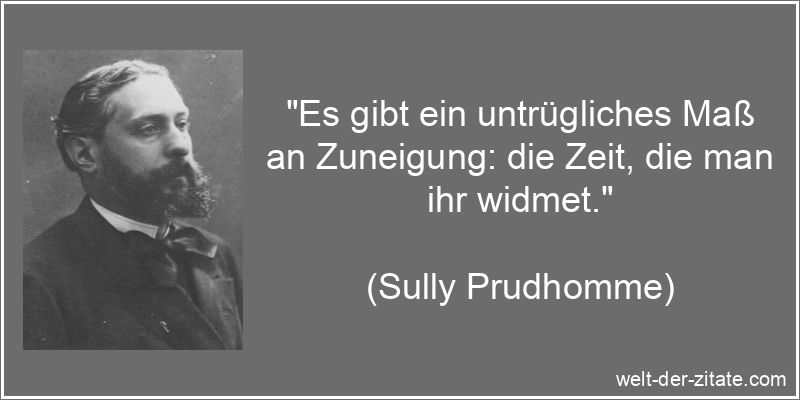 Sully Prudhomme Zitat Zuneigung: Es gibt ein untrügliches Maß an