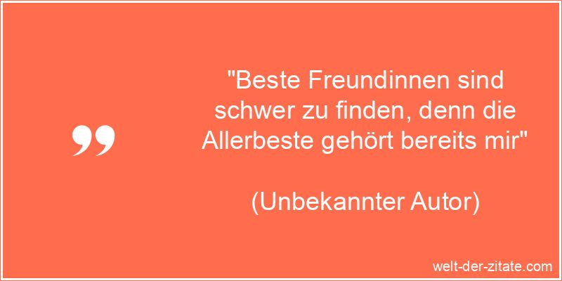 Schöner Beste Freundin Spruch - Beste Freundinnen sind schwer zu...