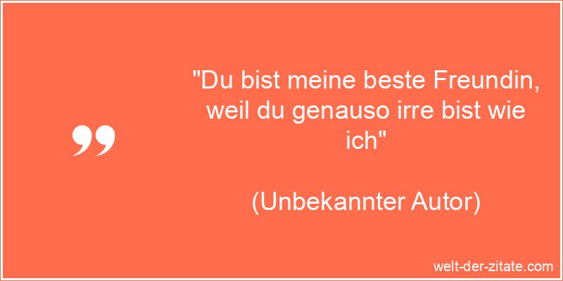 Schöner Beste Freundin Spruch - Du bist meine beste Freundin, weil du