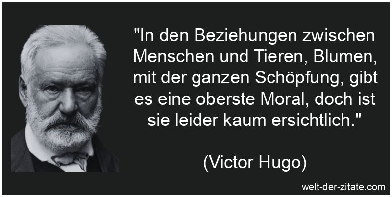 Victor Hugo Zitat Natur: In den Beziehungen zwischen Menschen und