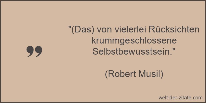 Robert Musil Zitat Selbstbewusstsein: (Das) von vielerlei