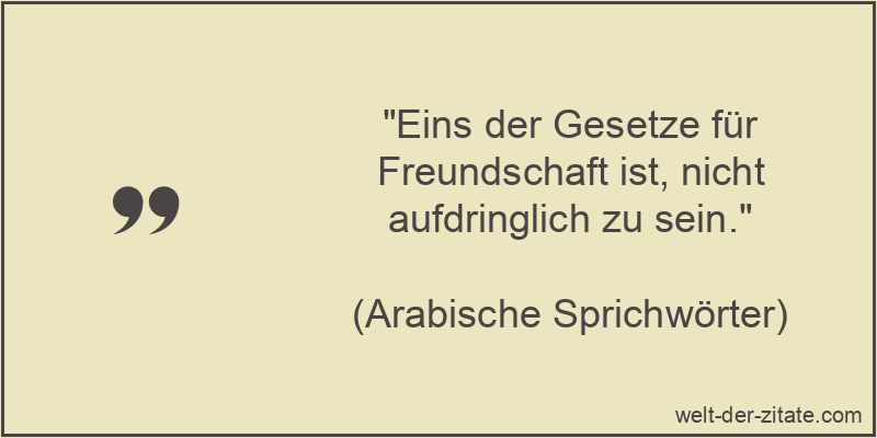 „Eins der Gesetze für Freundschaft ist, nicht aufdringlich zu sein.“ Eins der Gesetze für Freundschaft ist, nicht aufdringlich zu sein.
