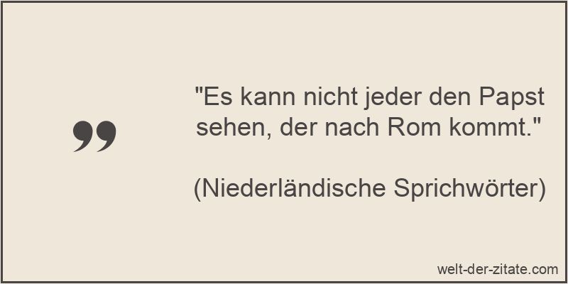 Es kann nicht jeder den Papst sehen, der nach Rom kommt.