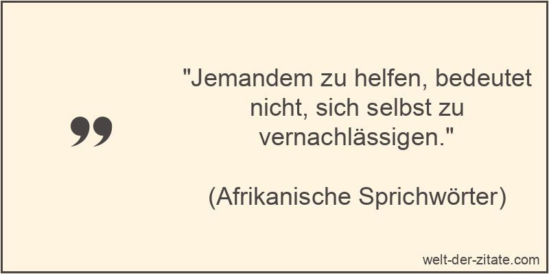 Jemandem zu helfen, bedeutet nicht, sich selbst zu vernachlässigen.