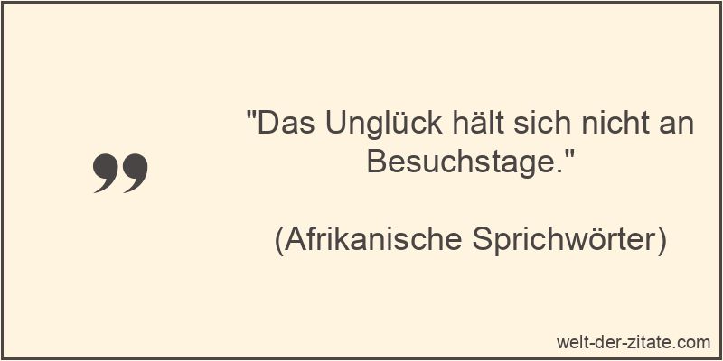 Das Unglück hält sich nicht an Besuchstage.