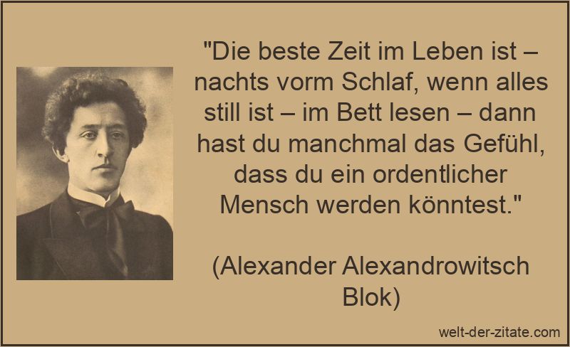 Die beste Zeit im Leben ist – nachts vorm Schlaf, wenn alles still