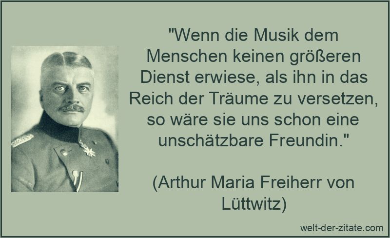 Wenn die Musik dem Menschen keinen größeren Dienst erwiese, als ihn