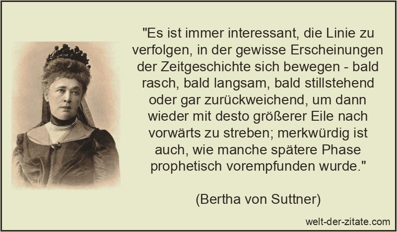 Es ist immer interessant, die Linie zu verfolgen, in der gewisse