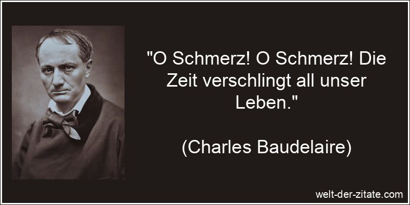 O Schmerz! O Schmerz! Die Zeit verschlingt all unser Leben.