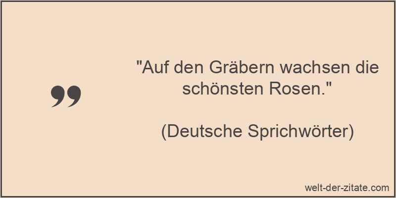 Auf den Gräbern wachsen die schönsten Rosen.