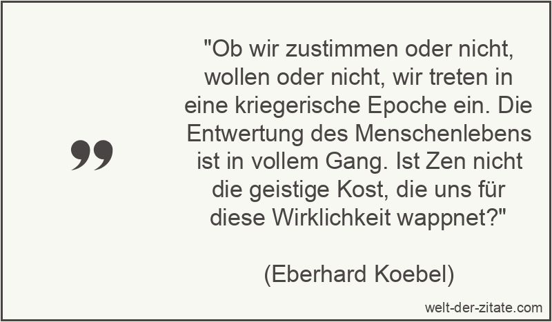 Ob wir zustimmen oder nicht, wollen oder nicht, wir treten in eine