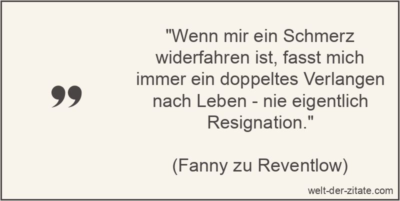 Wenn mir ein Schmerz widerfahren ist, fasst mich immer ein doppeltes