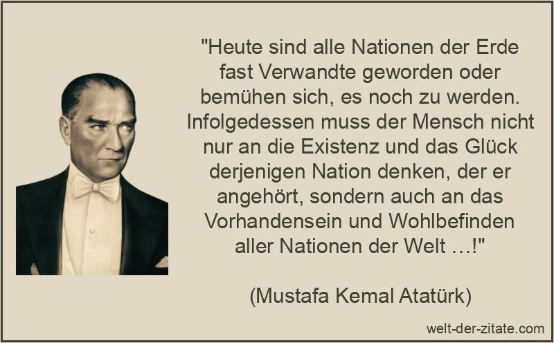 Heute sind alle Nationen der Erde fast Verwandte geworden oder