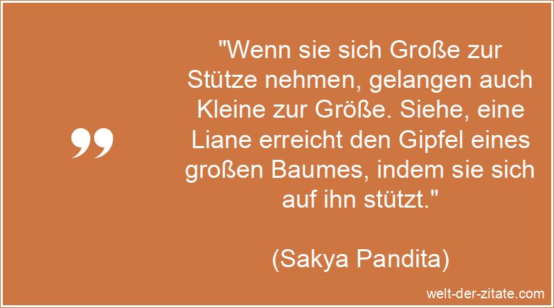 Wenn sie sich Große zur Stütze nehmen, gelangen auch Kleine zur