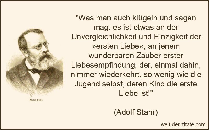 Was man auch klügeln und sagen mag: es ist etwas an der