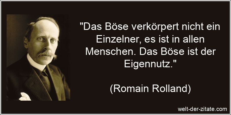 Das Böse verkörpert nicht ein Einzelner, es ist in allen Menschen.